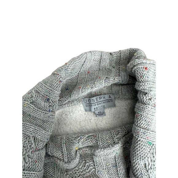 Joseph A. Gray Colorful Speckles Knit Fleece Sweater Cowl Neck Size Petite Large - Picture 7 of 10